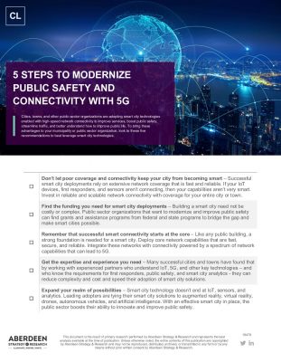  5 Steps To Modernize Public Safety With 5G (Aberdeen)￼